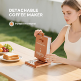 Easy Delivery Portable Coffee Brewer, 400W Drip & Pour-Over Compact Coffee Maker for Home, Office & Travel by iCafilas