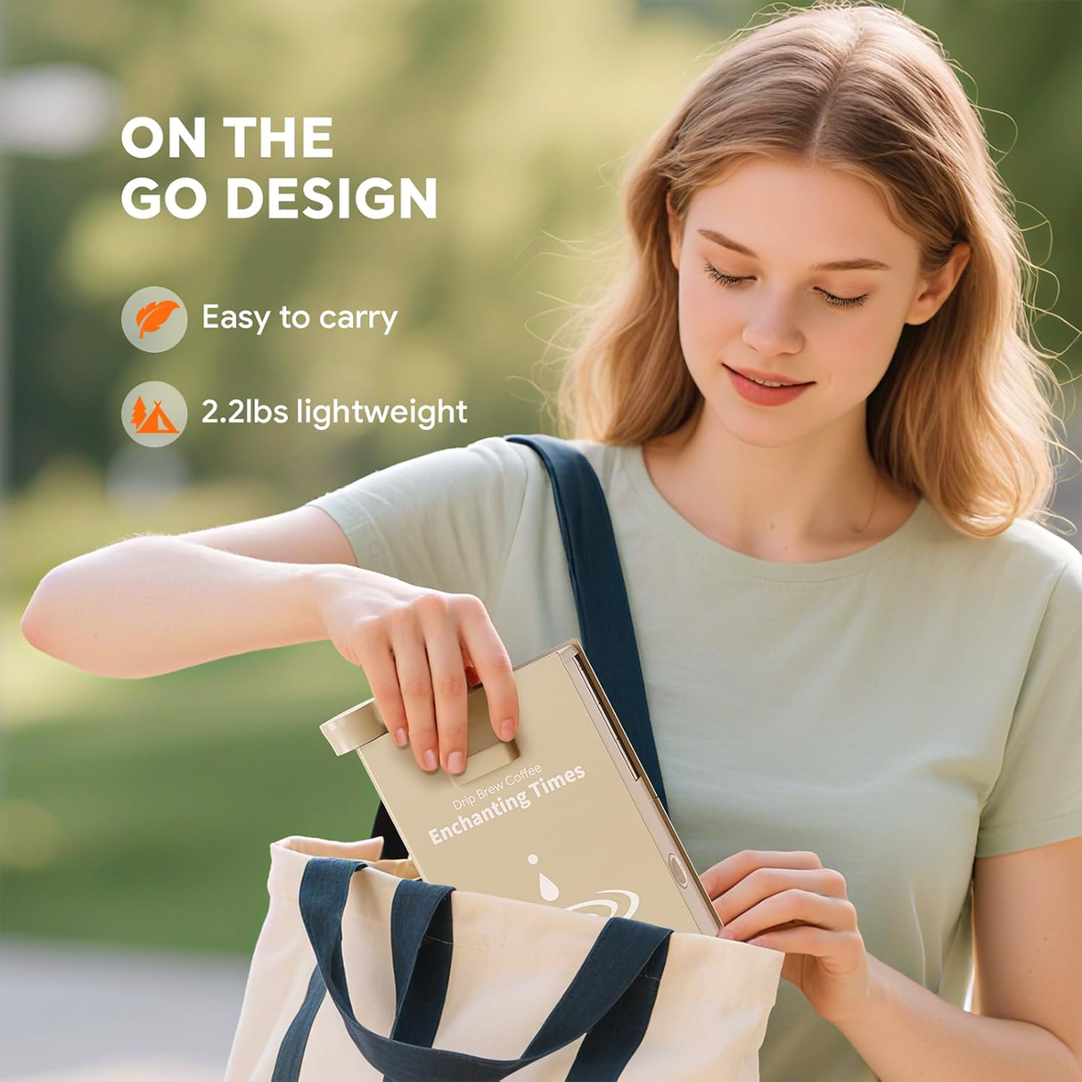 Easy Delivery Portable Coffee Brewer, 400W Drip & Pour-Over Compact Coffee Maker for Home, Office & Travel by iCafilas