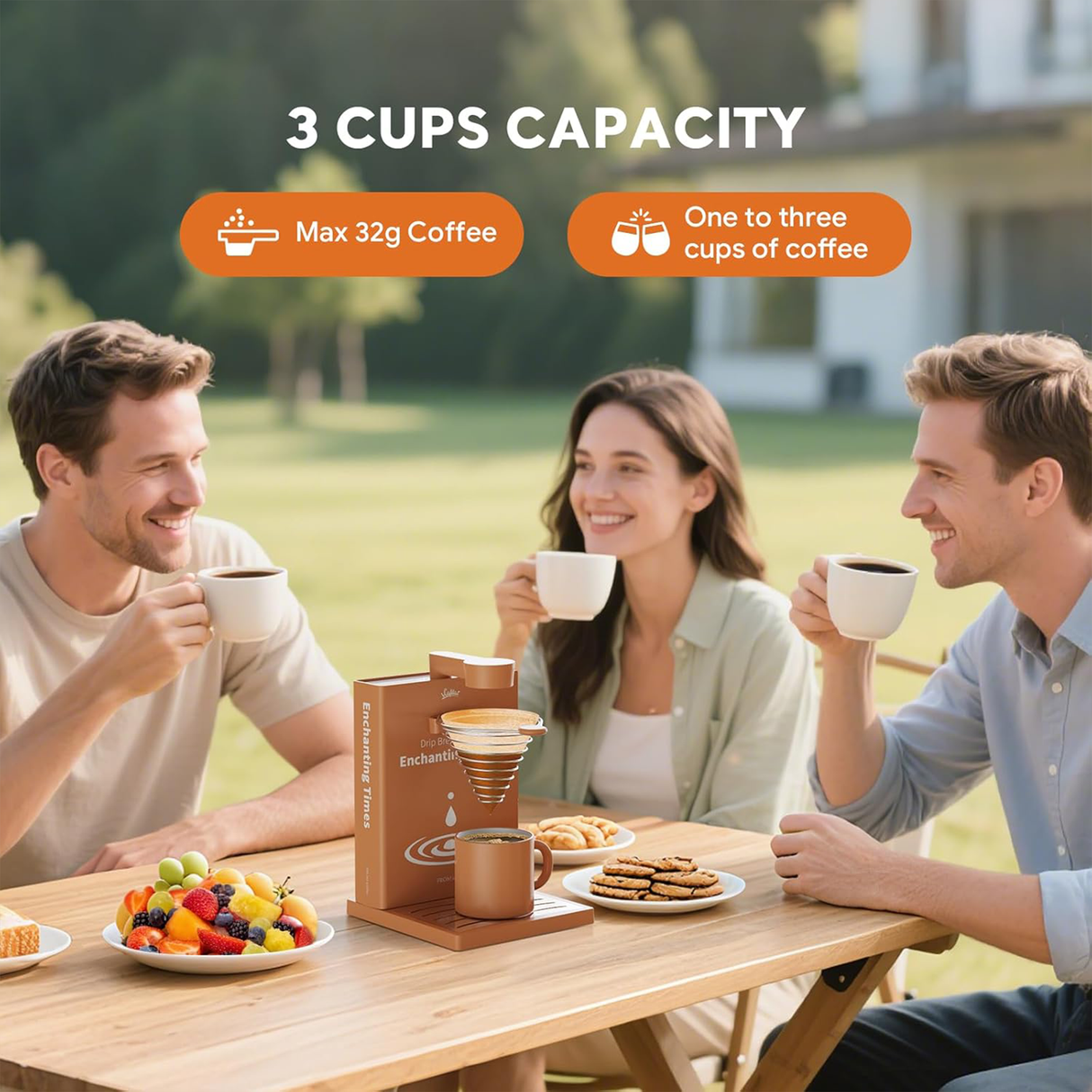 Easy Delivery Portable Coffee Brewer, 400W Drip & Pour-Over Compact Coffee Maker for Home, Office & Travel by iCafilas