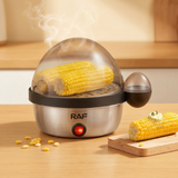 Electric Egg Boiler - 350 W, Up to 7 Eggs, Auto-Shutoff, Soft-Medium-Hard Boiled, By RAF