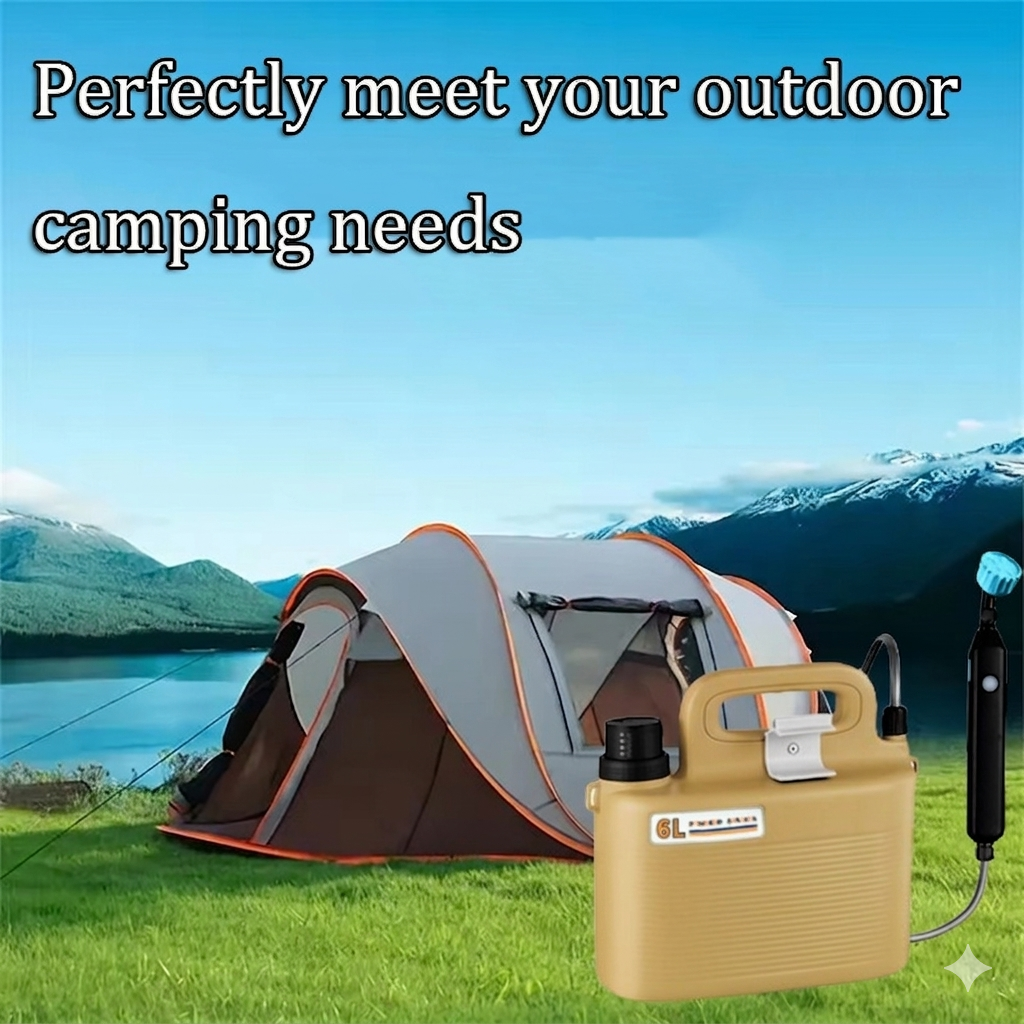 Portable Electric Sprayer 6L Tank, USB Charging 2000mAh Battery, Multi-Purpose Sprayer for Car Wash, Garden & Camping by DENX