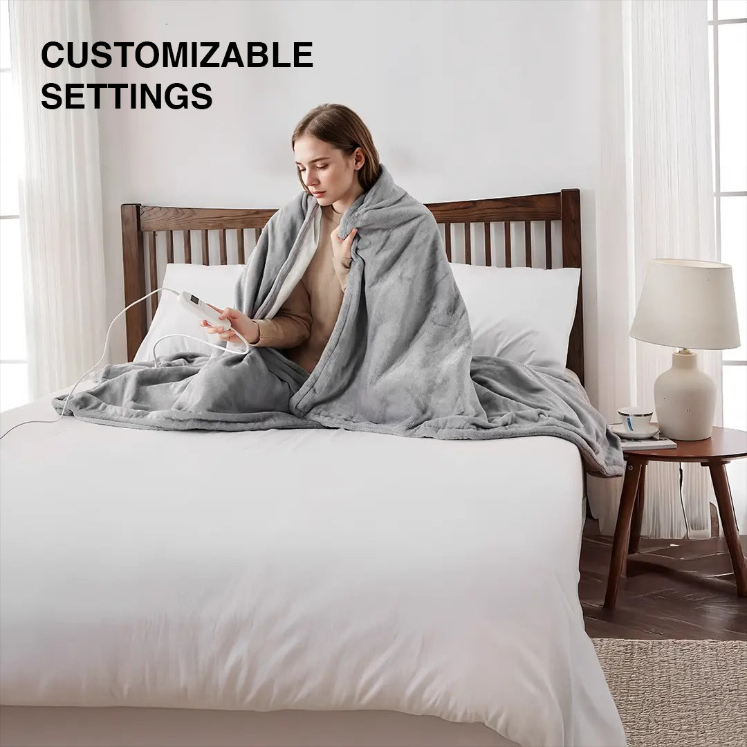 Electric Blanket with Heating Function – Fast Warmth Technology, Soft Cozy Fabric by Green Lion