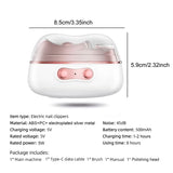 Electric Nail Clipper & Polisher, 4 In 1 Automatic Nail Trimmer with LED Light & UV Lamp M8 by DENX