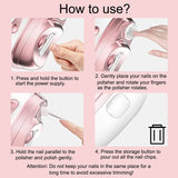 Electric Nail Clipper & Polisher, 4 In 1 Automatic Nail Trimmer with LED Light & UV Lamp M8 by DENX