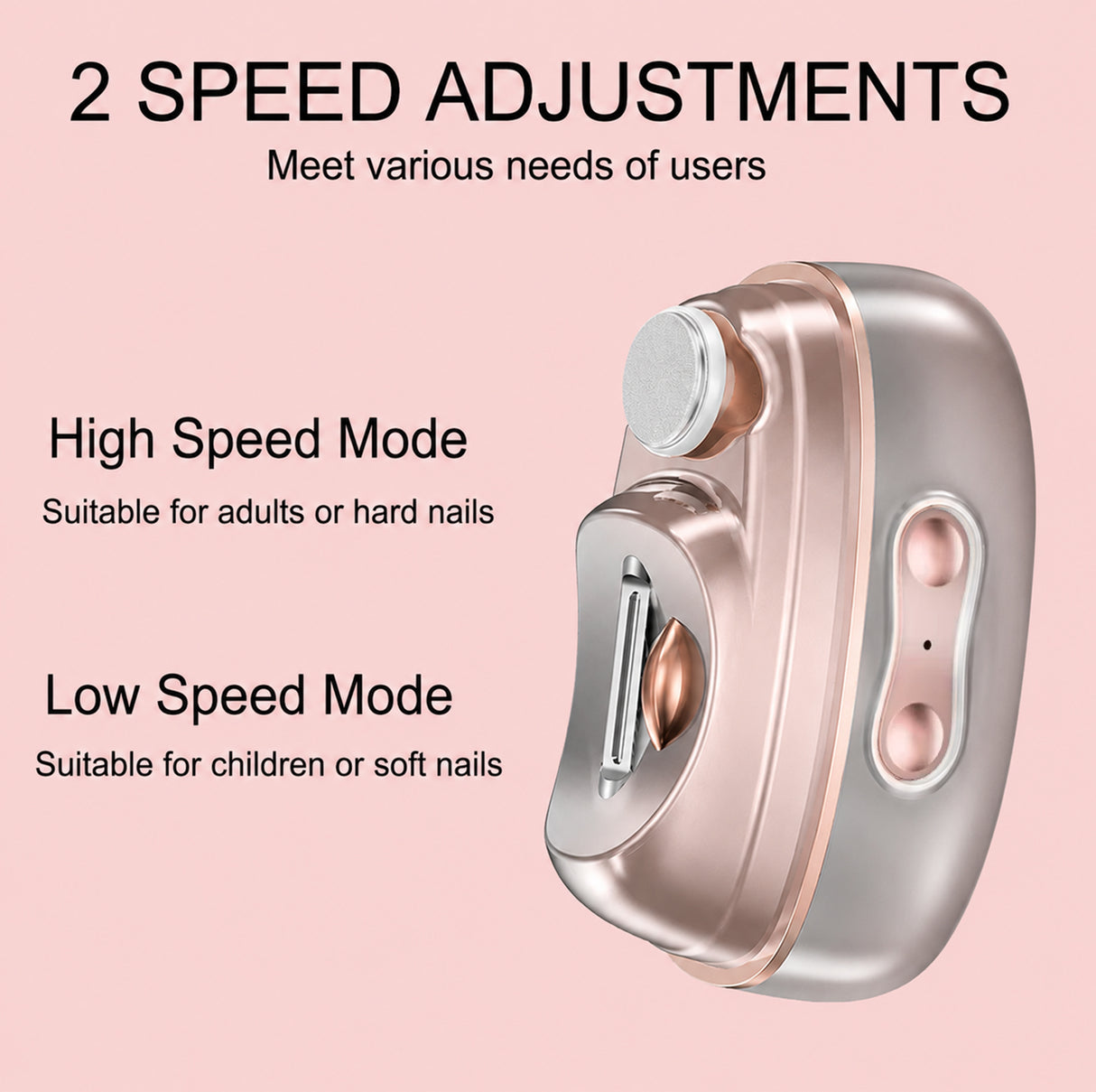 Electric Nail Clipper & Polisher, 4 In 1 Automatic Nail Trimmer with LED Light & UV Lamp M8 by DENX