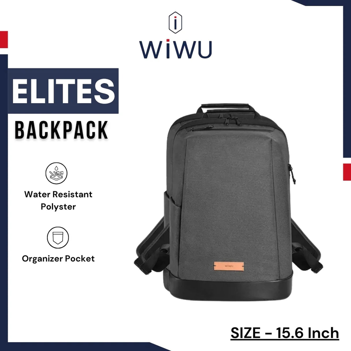 Elite S 15.6-inch Waterproof Backpack for Man and Women by WiWU
