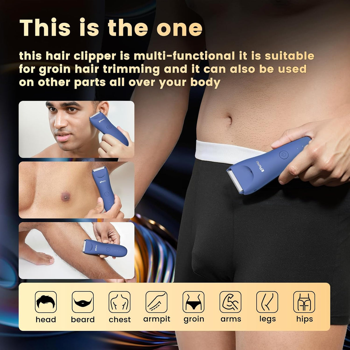 Waterproof Hair Clipper Body Trimmer for Man by Enssu - SASKA Trading