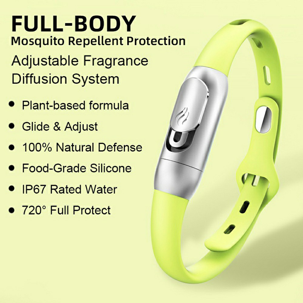 Essential Oil Mosquito Repellent Bracelet – Silicone Insect Protection Wristband