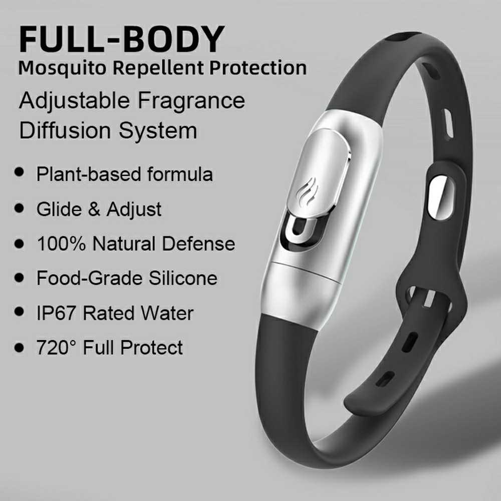Essential Oil Mosquito Repellent Bracelet – Silicone Insect Protection Wristband