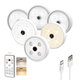 Round LED Motion Sensor Light Puck Pro Pack of 6