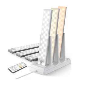 LED Under Cabinet Motion Sensor Light with Charging Station (6 Pack) by EZVALO | Under Cabinet LED Light | SASKA Trading