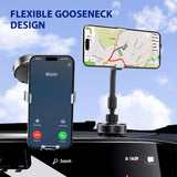 حامل الهاتف العالمي FlexiMount – حامل قابل للتعديل للسيارة والمكتب، شفط قوي من Porodo