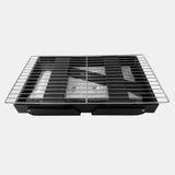 شواية كوادرا القابلة للطي مع هيكل فولاذي متين، مثالية للتخييم، لون أسود - من Green Lion