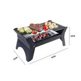 شواية كوادرا القابلة للطي مع هيكل فولاذي متين، مثالية للتخييم، لون أسود - من Green Lion