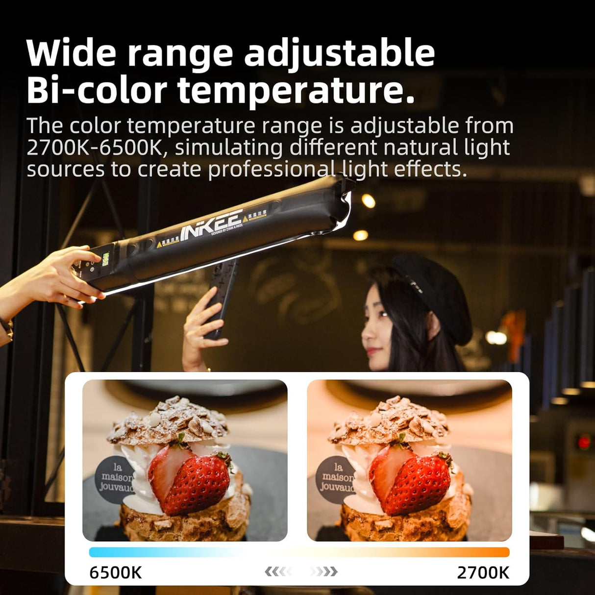 GC12 Bi-color Temperature Inflatable Photography Light Tube by INKEE - SASKA Trading