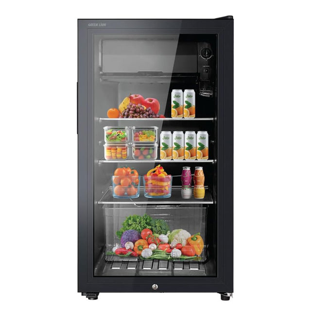 Mini 83L Compact Refrigerator with Adjustable Shelves, LED Light and Child Lock by Green Lion by -  saska- saska.ae