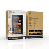 ثلاجة صغيرة مدمجة سعة 83 لترًا مزودة بأرفف قابلة للتعديل، وإضاءة LED، وقفل أمان للأطفال من Green Lion