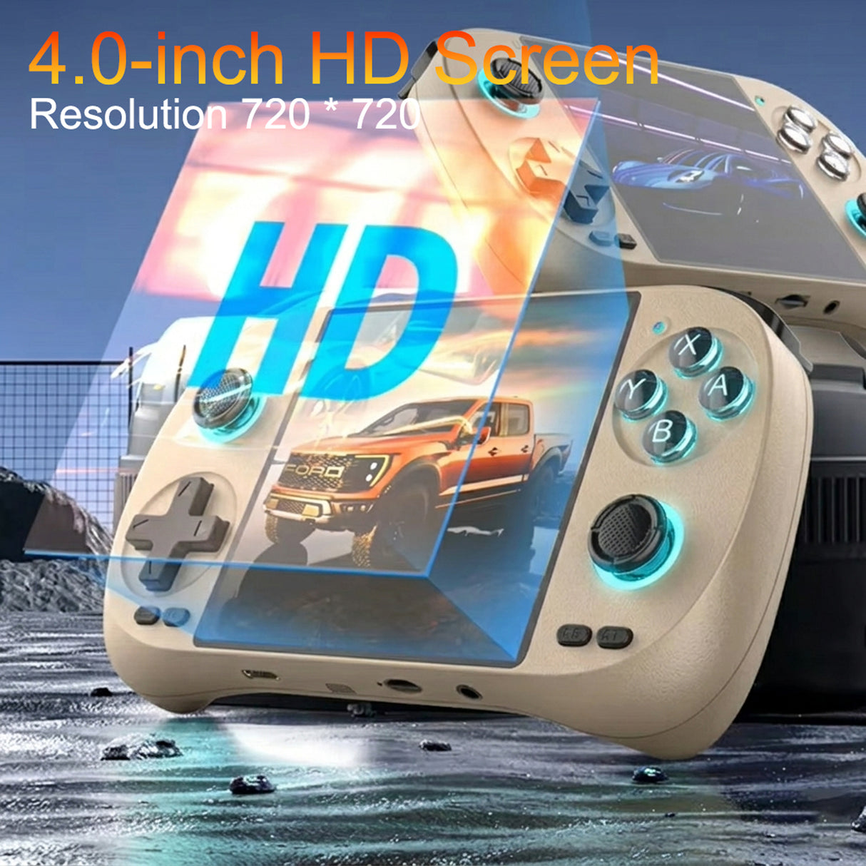 جهاز ألعاب فيديو محمول D40 Max مع شاشة HD مقاس 4 بوصات وسعة تخزين داخلية 64 جيجابايت من Diium