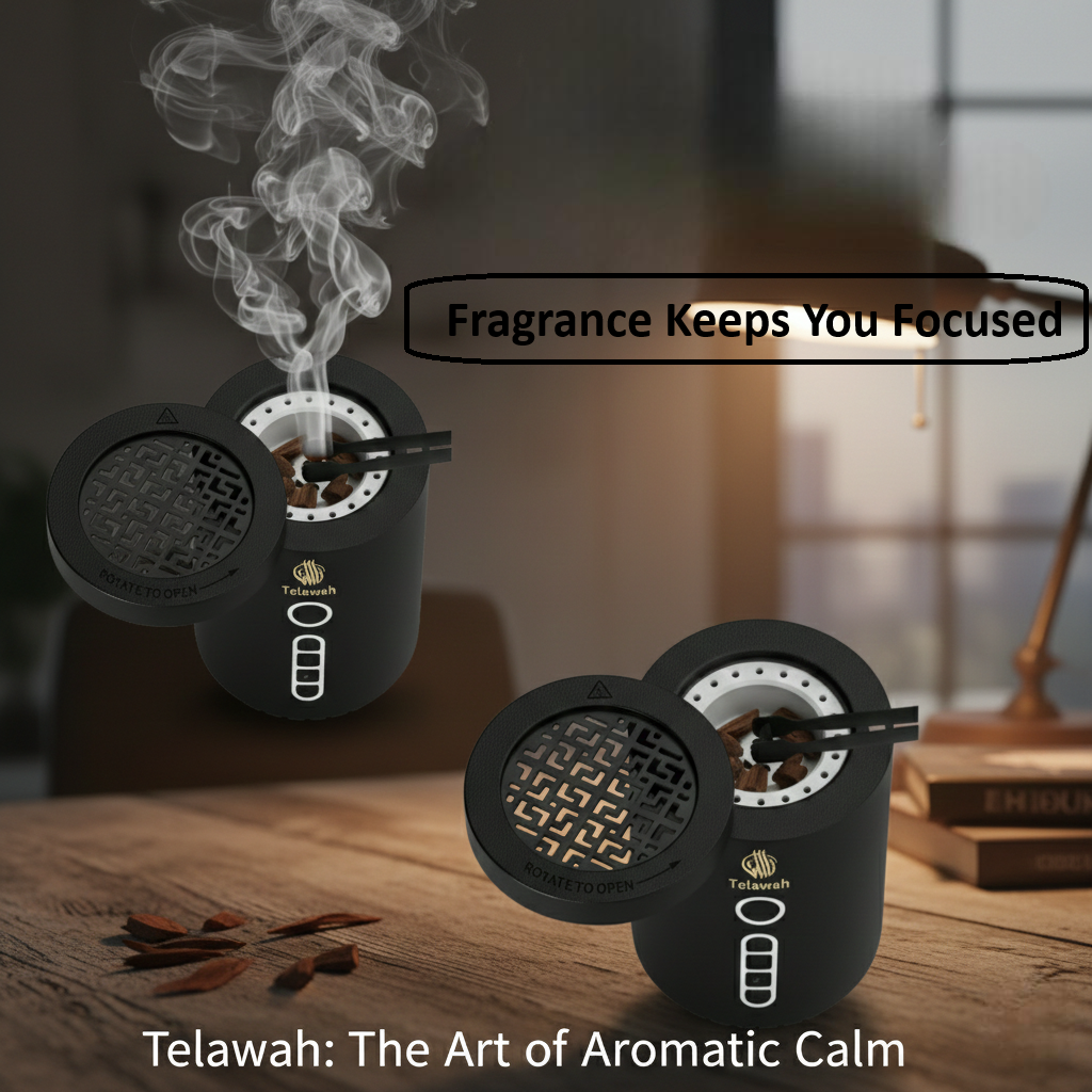 Smart OUD Bakhoor Incense Burner with Full Quran Audio MP3 Player Translation and Tafseer Rechargeable Quran Speaker by Telawah