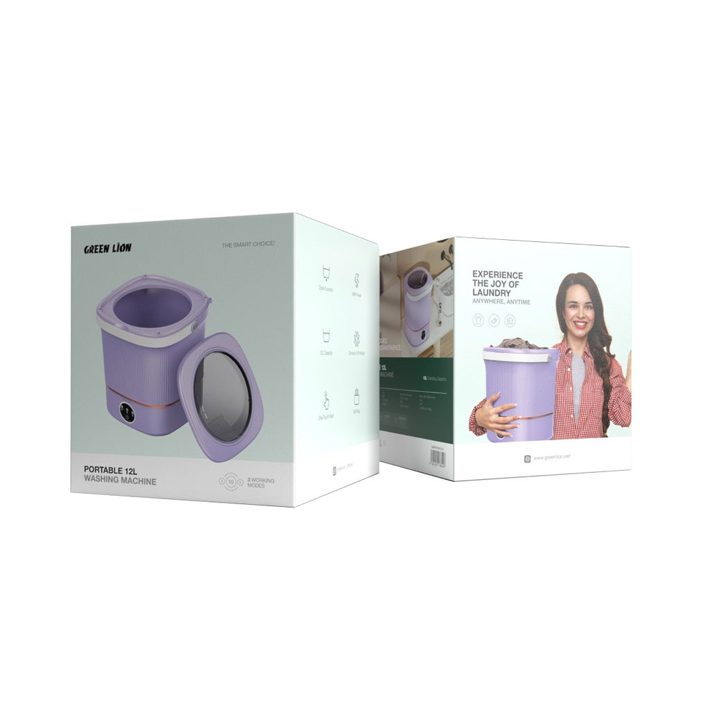 Portable Mini Washing Machine 12L - Purple by Green Lion - SASKA Trading