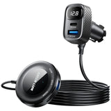 5-in-1 Multiport Car Charger Kit, 80W Fast Charging Adapter with 3 USB-C & 2 USB-A Ports, PD 30W & QC 3.0, 1.5M Cable byy Green Lion - saska - saska.ae