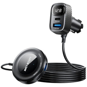 5-in-1 Multiport Car Charger Kit, 80W Fast Charging Adapter with 3 USB-C & 2 USB-A Ports, PD 30W & QC 3.0, 1.5M Cable byy Green Lion - saska - saska.ae
