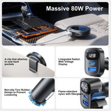 5-in-1 Multiport Car Charger Kit, 80W Fast Charging Adapter with 3 USB-C & 2 USB-A Ports, PD 30W & QC 3.0 by Green Lion