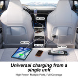 5-in-1 Multiport Car Charger Kit, 80W Fast Charging Adapter with 3 USB-C & 2 USB-A Ports, PD 30W & QC 3.0 by Green Lion