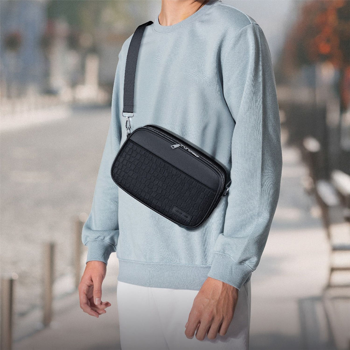 Airo Crossbody Bag – Water Resistant PU Leather Shoulder Bag with Adjustable Strap & Multiple Pockets by Green Lion