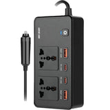 GC-200 200W Car Power Inverter with Dual AC Sockets and Fast Charging Support Compact and Flame-Retardant Design for Travel by Green Lion-saska-saska.ae