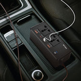 GC-200 200W Car Power Inverter with Dual AC Sockets and Fast Charging Support Compact and Flame-Retardant Design for Travel by Green Lion