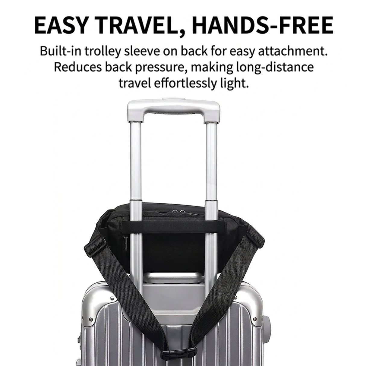 حقيبة كتف كروس بودي للسفر Cleveland، تصميم صلب EVA مقاوم للماء مع حزام قابل للتعديل من Green Lion