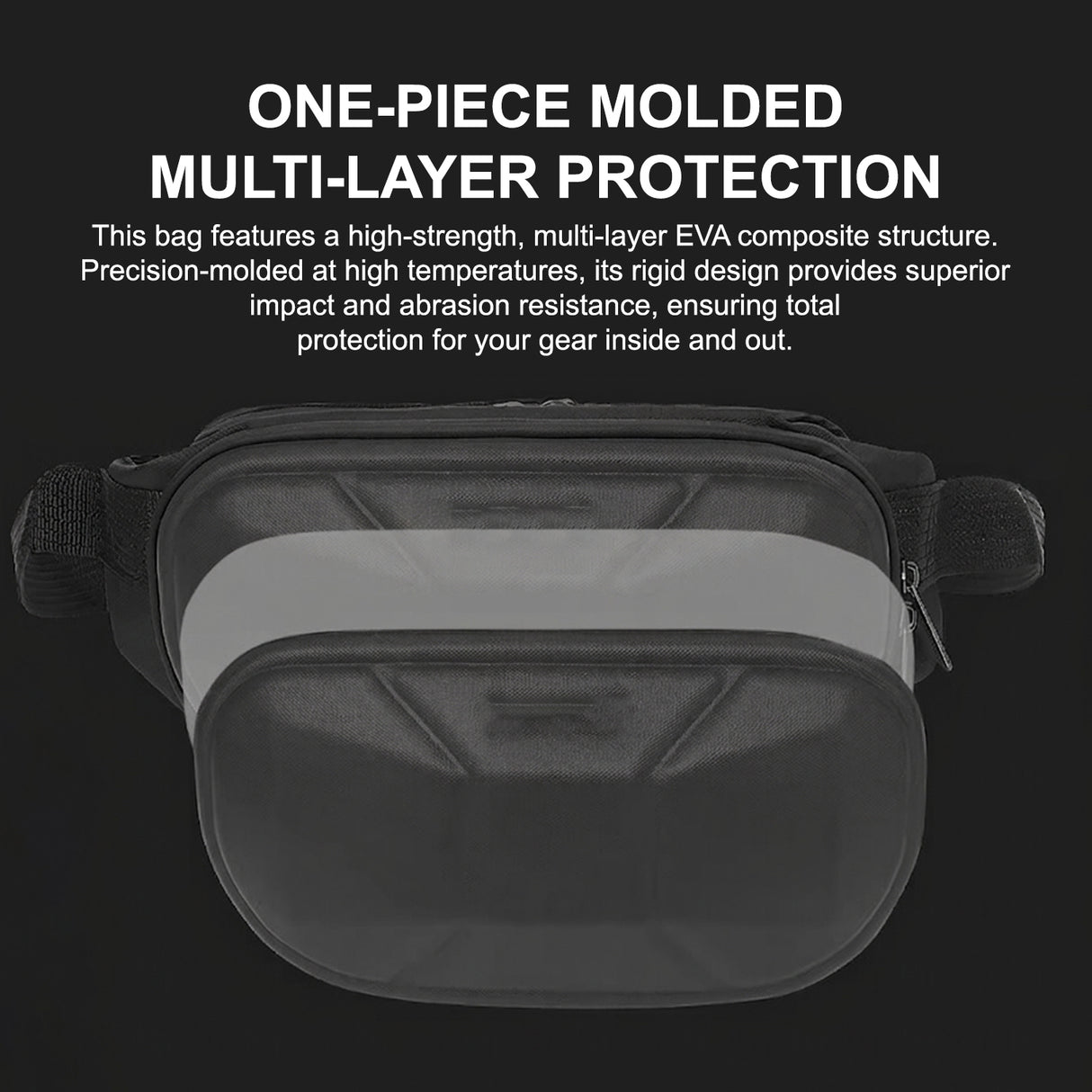 حقيبة كتف كروس بودي للسفر Cleveland، تصميم صلب EVA مقاوم للماء مع حزام قابل للتعديل من Green Lion