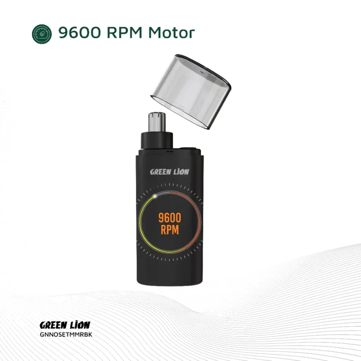 Nose Pro Rechargeable Nose & Ear Trimmer 9600 RPM with Type-C Charging, 360° Rotating Head, Dual Speed by Green Lion