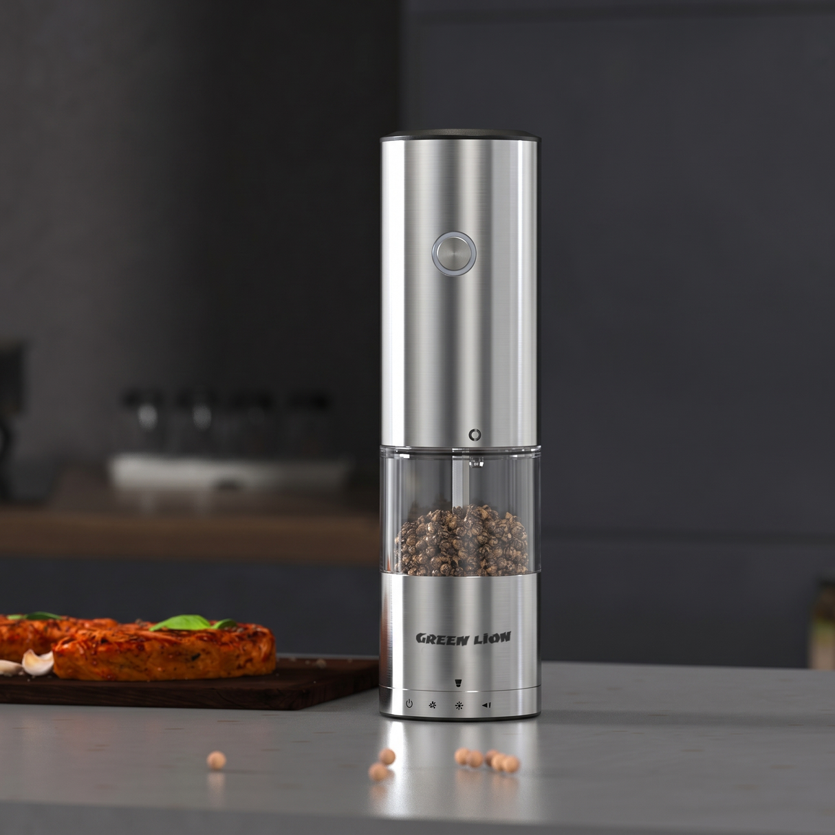Green Lion Portable Salt & Pepper Grinder 6.5W Silver