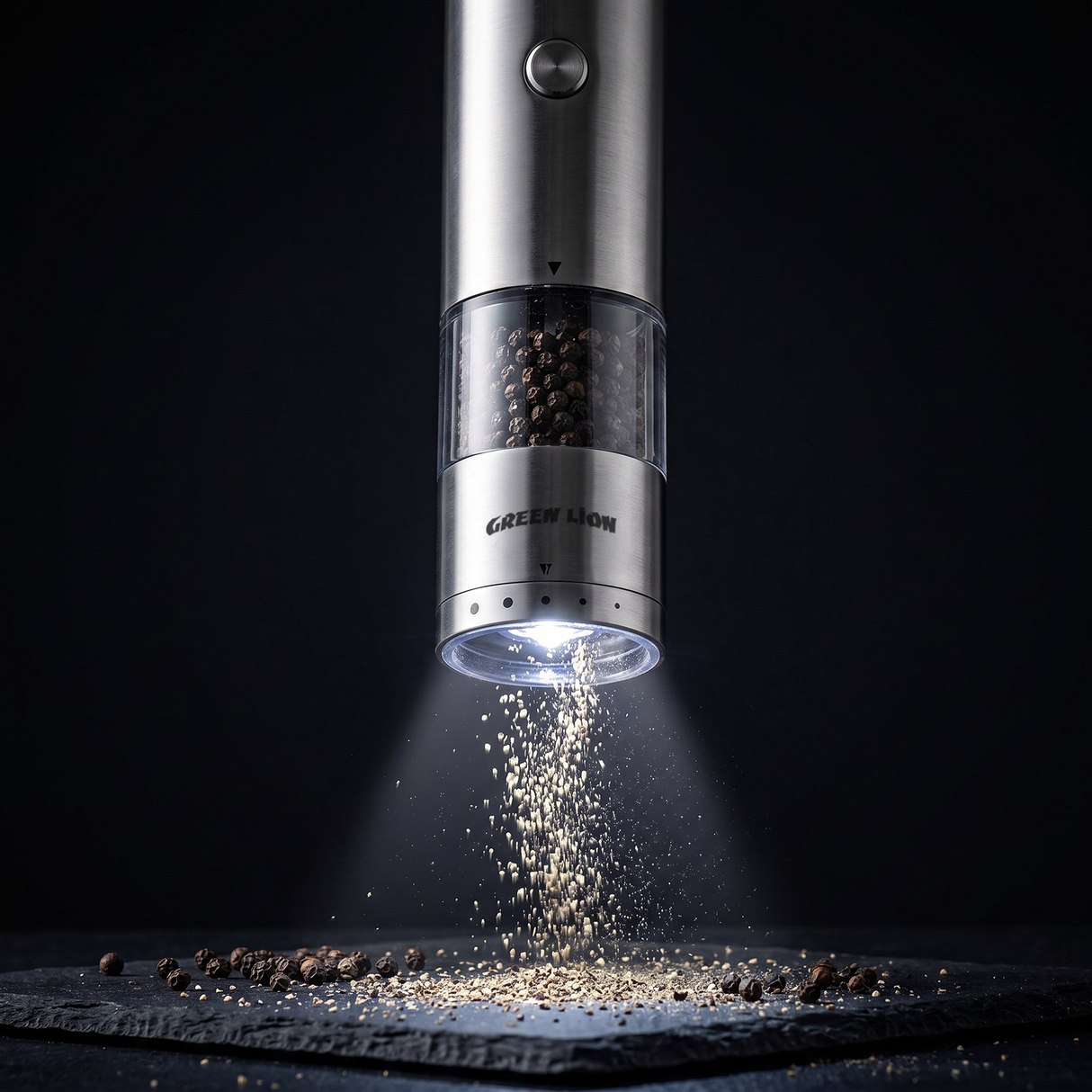 Green Lion Portable Salt & Pepper Grinder 6.5W Silver
