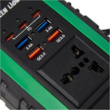 Spark 300W Power Inverter – Portable Car DC to AC Converter with PD 20W, QC3.0 & Dual AC Outlets by Green Lion