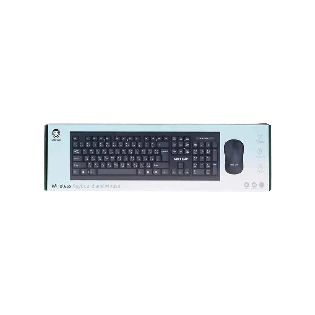 Green Lion Wireless Keyboard & Mouse Black