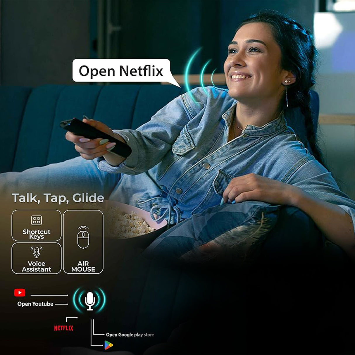 جهاز تحكم عن بعد لاسلكي شامل مع لوحة مفاتيح صغيرة وفأرة 2.4G من Green Lion