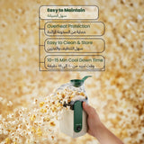 Pop Mate 1200W Electric Hot Air Popcorn Maker Oil-Free Popper 60g Capacity Quick 2–3 Minute Popping by Green Lion