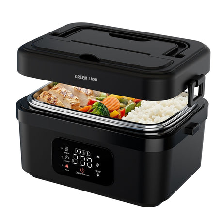 Portable Electric Lunch Box 1L with 8000mAh Battery, Digital Touch Screen & USB-C Fast Charging by Green Lion - SASKA - SASKA.AE