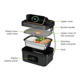 Portable Electric Lunch Box 1L with 8000mAh Battery, Digital Touch Screen & USB-C Fast Charging by Green Lion