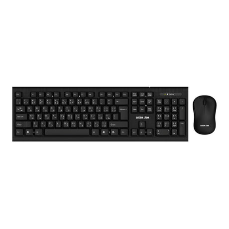 Green Lion Wireless Keyboard & Mouse Black