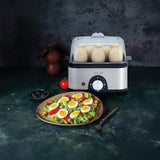 3-Tier Egg Cooker and Vegetable Steamer – 16 Eggs Capacity and Stainless Steel Steamer with Timer by Green Lion by saska - saska.ae