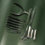 13-in-1 Manicure Kit – Stainless Steel Nail Care & Grooming Set with Storage Case by Green Lion