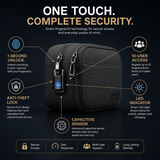 Smart Fingerprint Lock Storage Bag, Anti-Theft Security Pouch Valencia  by Green Lion