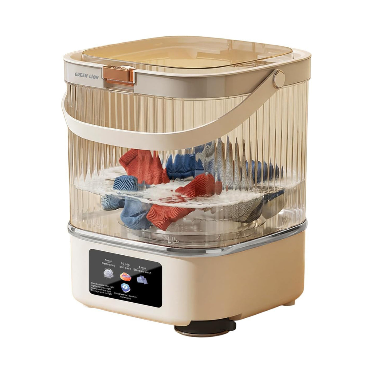 Mini Wash 12L Portable Compact Washing Machine for Baby Clothes, Underwear, Socks by Green Lion - SASKA - saska.ae