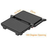 Electric Contact Grill & Sandwich Maker 1000W, 180° Open Non-Stick Panini Press by Winning Star