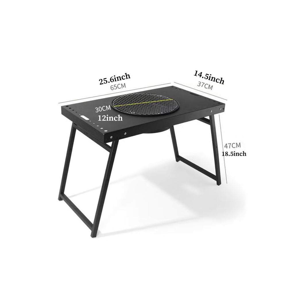 Foldable Grill Table – Compact Outdoor BBQ & Kabob Skewer Station
