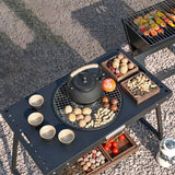 Foldable Grill Table – Compact Outdoor BBQ & Kabob Skewer Station